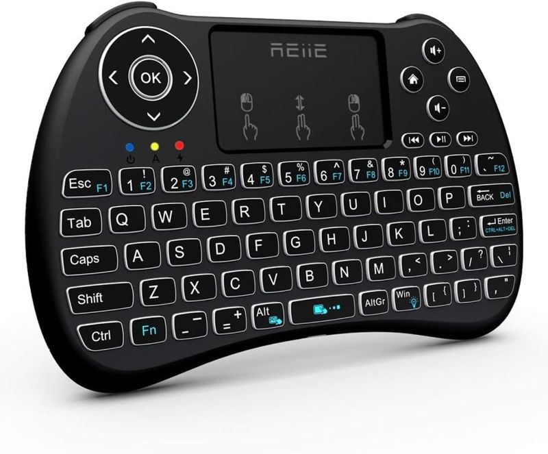 Photo 1 of (Backlit Version) H9+ Mini Keyboard,2.4GHz Wireless Mini Handheld Smart TV Remote Keyboard with Touchpad for PC,Raspberry Pi 2, Pad, Smart TV, Android TV Box, Windows 7 8 10