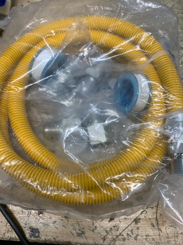Photo 1 of 72" Dryer Gas Line Hose/Appliance 3/4 Flexible Natural Gas Line with Connector 1/2" MIP 1/2"FIP 3/4"MIP Fitting,5/8" OD(1/2" ID) Gas Range Connector Kit for Gas Stove,Dryer,Water Heater-by MIFLUS