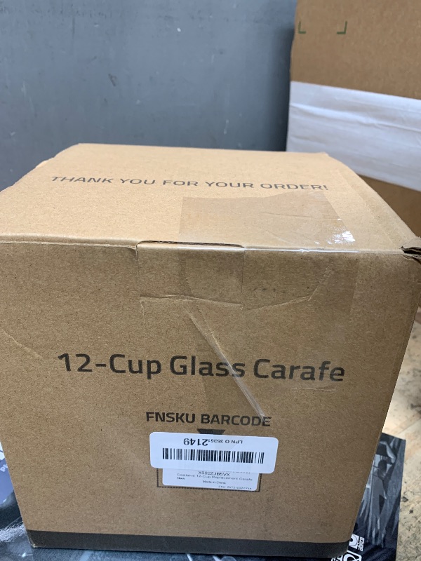 Photo 1 of 12-Cup Replacement Glass Carafe Pot Compatible with Hamilton Coffee Maker Models 46310, 49976, 49966, 49350, 49957, 49954, 49933, 49980A, 49980Z, 49983, 49618, 46300, 49950