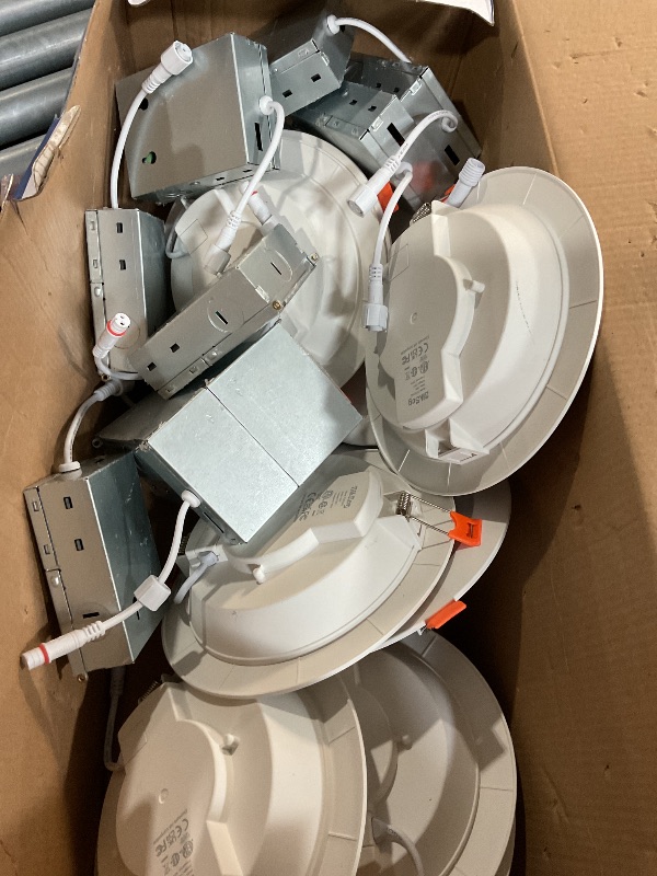 Photo 1 of (Missing pieces) SikSog Smart Recessed Lighting 6 Inch RGBCW Color Changing 16W LED Downlight with Junction Box,1350 Lumen Recessed Ceiling Light