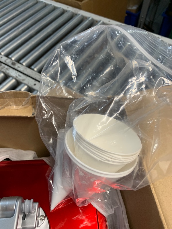Photo 1 of (PARTS) (NOT FUNCTIONAL) Cuisinart Snow Cone Machine, Home Shaved Ice Maker for Snow Cones, Snow Cone Maker with Reuseable Paper Cups, Makes 5 Icy Cones for Slushies, Frozen Drinks , Red, SCM-10P1