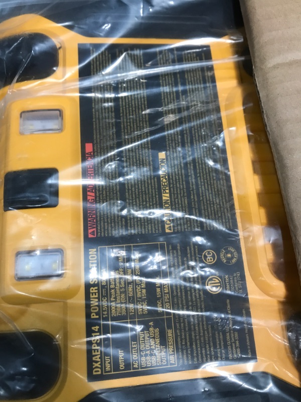 Photo 1 of (PARTS) (NOT FUNCTIONAL) DEWALT DXAEPS14-Type2 2000 Peak Battery Amp 12V Automotive Battery Booster Jump Starter/Power Station with 120 PSI Compressor, 500W AC Power Inverter, and 15W USBa & 25W USB Ports