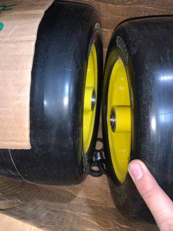 Photo 1 of 11x6.00-5 Flat Free Zero Turn Mower Tire and Wheel