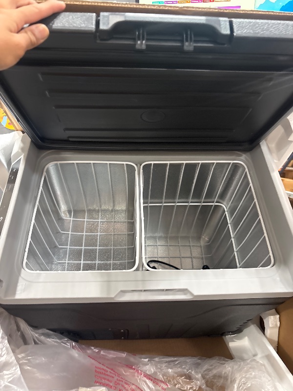Photo 1 of **** NON FUNCTIONAL, , PARTS ONLY******
EUHOMY 12 Volt Refrigerator, 53QT(50L) Electric Cooler, Portable Freezer 12V/24V DC 110-240V AC, 12V Fridge -4?~68?, 12V Cooler with Wheels & 2 Baskets for Travel, Truck, Boat, Camping