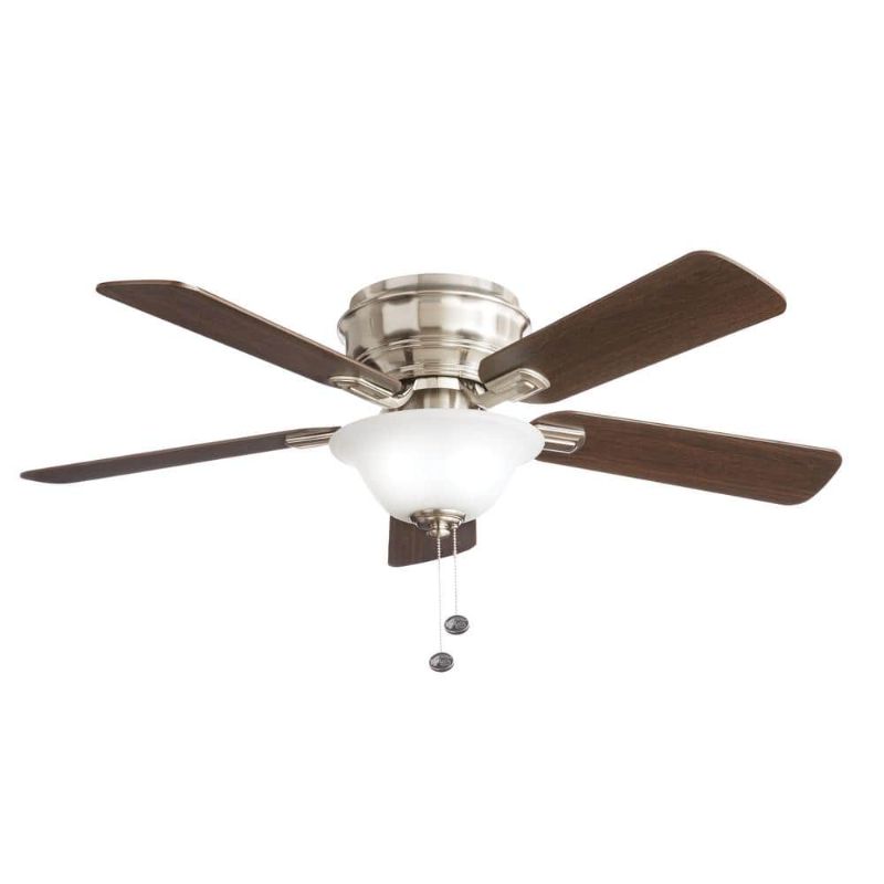 Photo 1 of ***PARTS ONLY***Hawkins III 44 in. LED Indoor Brushed Nickel Flush Mount Ceiling Fan with Light