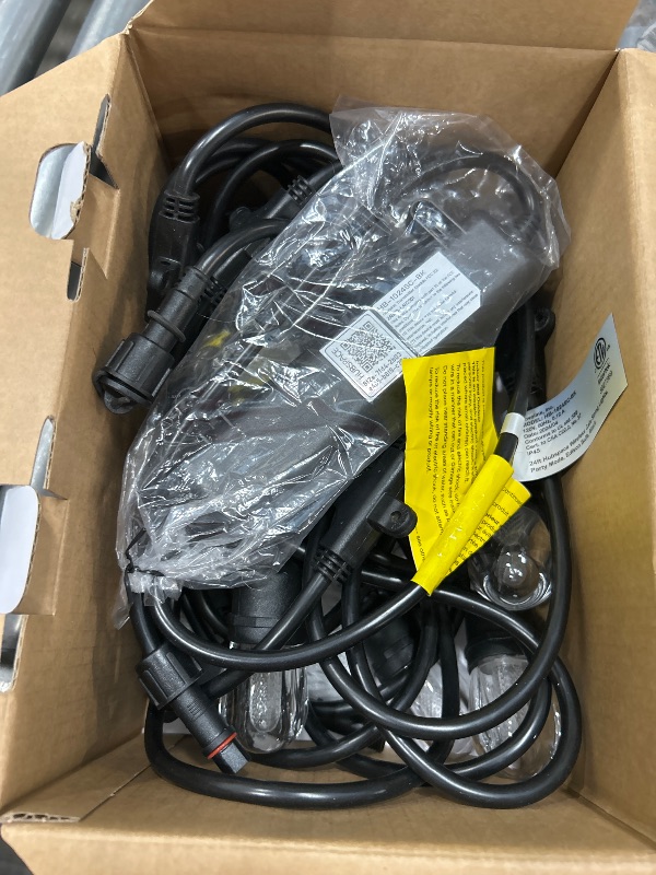 Photo 1 of ******2 LED BULBS******  Smart Black 12-Light 24 Ft. Indoor/Outdoor Plug-in Integrated LED RGBW String Light with Party Mode Powered by Hubspace
