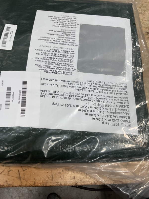 Photo 1 of 10'x10' Heavy Duty Tarp, 10Mil Silver Waterproof Tarps with Grommets, UV Resistant, Poly Tarpaulin with Reinforced Edges, Cover for Car, Roof, Camping