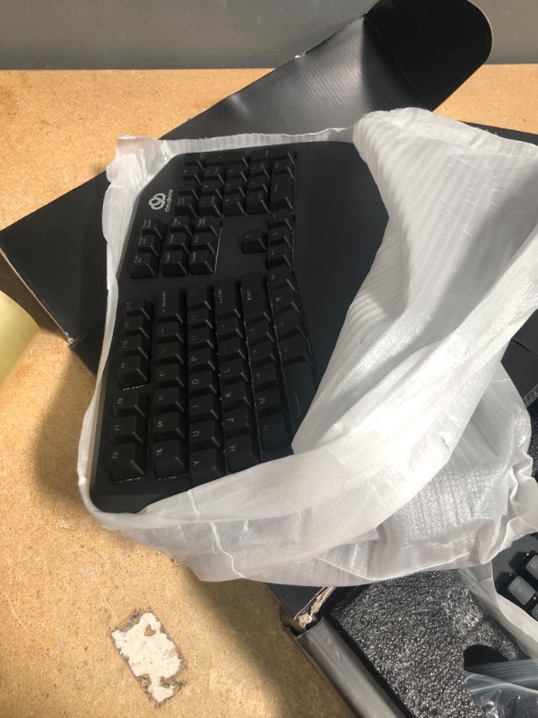 Photo 1 of (PARTS) (NOT ALL OF THE BUTTONS RESPOND) (LED NON-FUNCTIONAL) Cloud Nine C989 Ergonomic Mechanical Keyboard for PC - Kailh Linear Red Switches - RGB Light Up LED Backlit with USB - Ergo Split Key Board with Macro