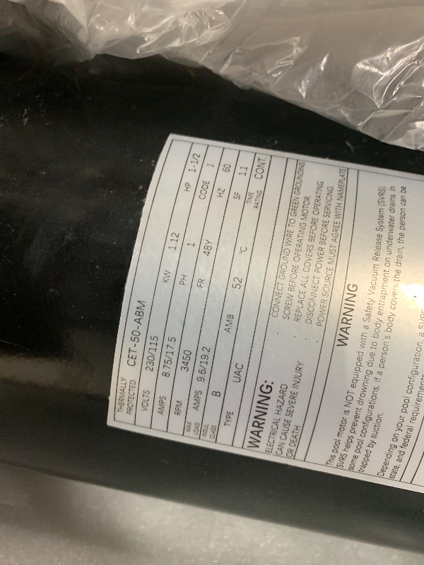 Photo 1 of (pART oNLY) XIAORENWU USQ1152 Swimming Pool Pump Motor 1.5HP Kit for Sta-Rite Max-E-Pro Series, Pentair Pinnacle Up-Rated Square Flange Century Spa Pool Pumps Replacement for AO Smith ASQ165 EUSQ1152 w/GO-KIT-79
