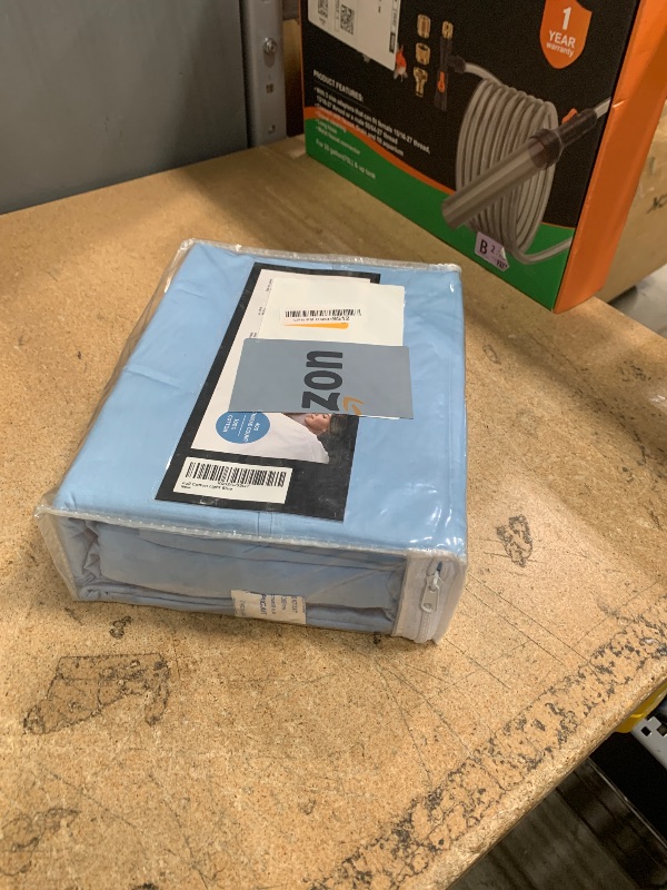 Photo 1 of 400 Thread Count Cotton Sheet Set - Full Size 100% Cotton Sheets - Easily Fits 8" to 16" Mattress - Silky-Soft, Wrinkle Free, Breathable & Comfy - Deep Pockets & Hotel Quality Bedding Set - Light Blue
