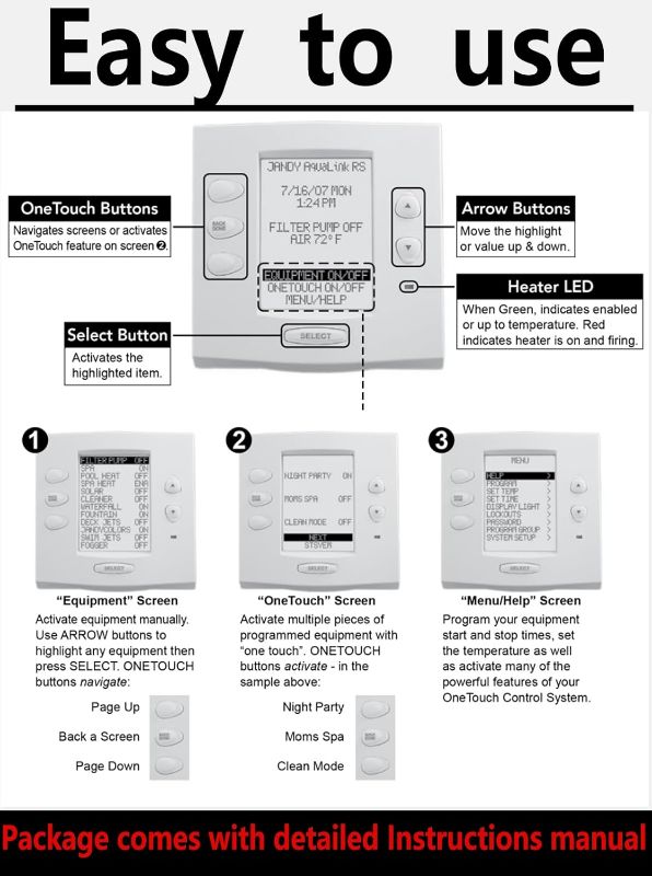 Photo 1 of (SINGLE UNIT) (UNTESTED) (MISSING ACCESSORIES) R0551800 Service Controller Replacement for Zodiac Jandy AquaLink RS One Touch Control System
