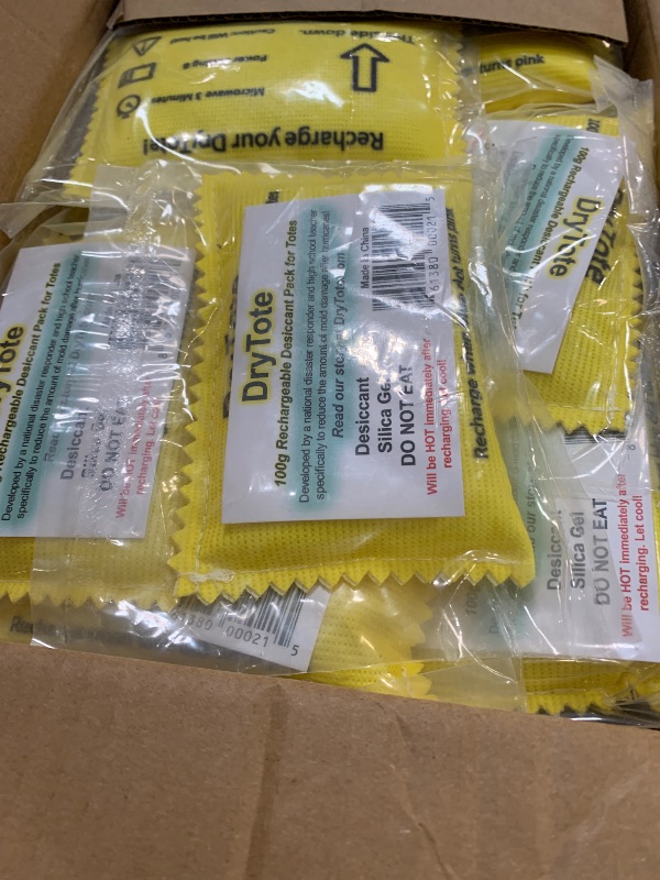 Photo 1 of 100g Rechargeable Desiccant Pack of 25 - Moisture Absorbing Bag - Desiccant Dehumidifier for Storage Bins and Totes