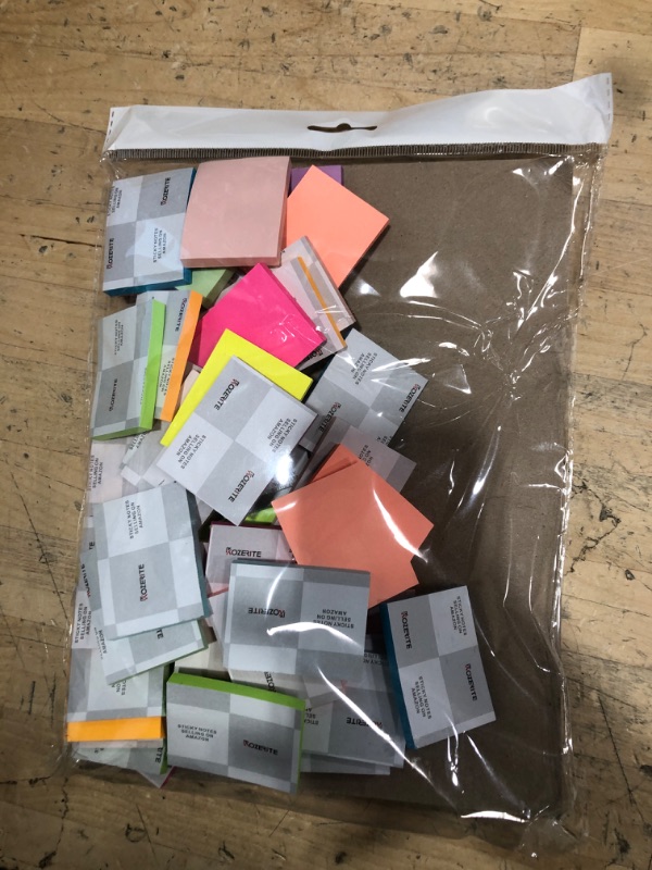 Photo 1 of (50 Pads) Sticky Notes 1.5x2, 10 Colors Self Sticky Notes, Sticky Pads, Recyclable, Self-Stick Pads, Easy to Post for Home, Office, Notebook