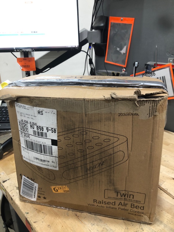 Photo 1 of *UNKNOWN OF ANY DAMAGES* NXONE Air Mattress,Inflatable Single Airbed Luxury Double High Self Inflation Deflation Twin Air Mattress with Electric Built-in Pump, Blow Up Guest Bed for Home Portable Camping Travel,550lb