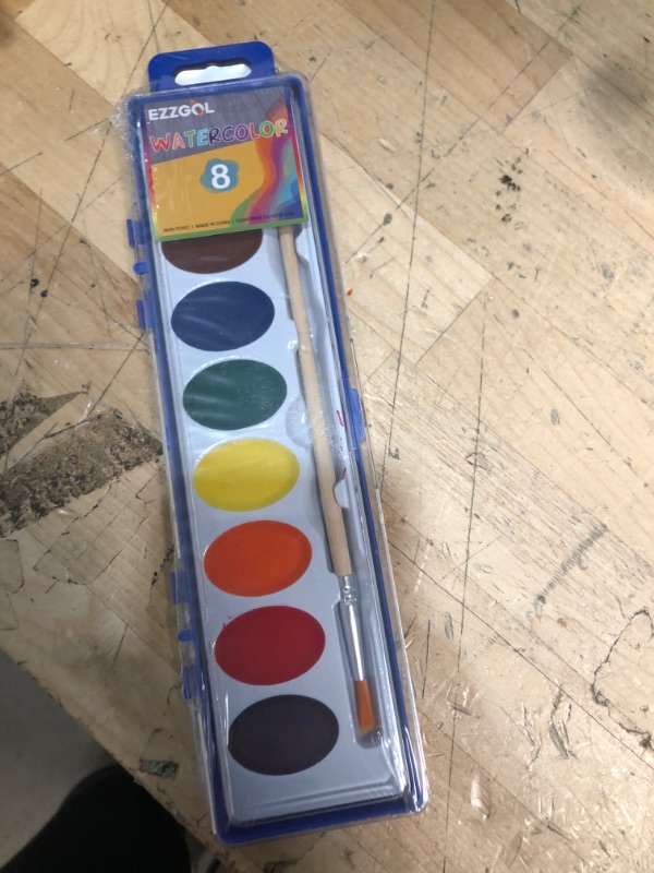 Photo 1 of 24 Count Watercolor Paints, 8 Colors, Washable, Non-Toxic, Perfect for Kids 3+
