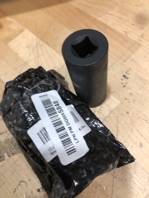 Photo 1 of 1/2 Inch Drive 6-Point Deep Socket, 24mm Deep Impact Socket, CR-V Steel