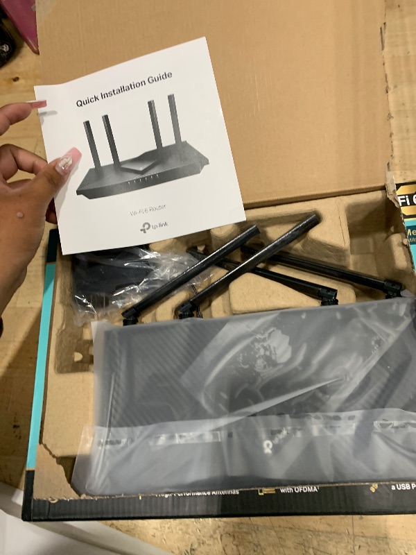 Photo 1 of *UNABLE TO FULLY TEST* TP-Link AX3000 WiFi 6 Router (Archer AX55 Pro) - Multi Gigabit Wireless Internet, 1 x 2.5 Gbps Port, Dual Band, VPN, OFDMA, MU-MIMO, USB Port, WPA3, Compatible With Alexa