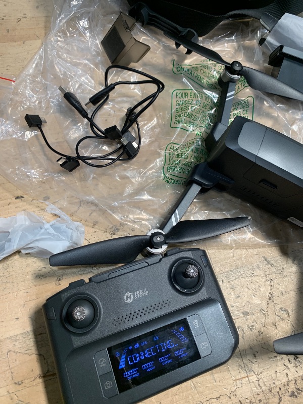 Photo 1 of *BOTH POWERS ON// UNABLE TO FULLY CONNECT TO PHONE** Holy Stone HS600D 3 Axis Brushless Gimbal GPS Drones With Camera For Adults 4K, FPV Drone, 8K Image, 4K/30FPS Video, 48MP Photo, 80 Min Flight, Auto Return, 20000Ft Control, QuickShot, Upgraded HS600