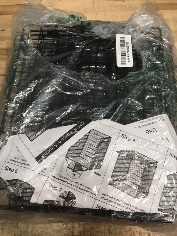 Photo 1 of 4 PACK Wire Stackable Baskets for Organizing,Fruit Basket for Kitchen,Pantry organizers and storage,12"x10.4"x7.8" Metal Baskets,Vegetable,Fruit,Snack,Onion,Potato,Can,K-Cup Organization,Black