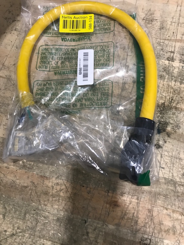 Photo 1 of 30 Amp to 110V 20 Amp RV Distribution Adapter,NEMA TT-30P Male to 3X 5-20R/15R Female,30 Amp to 15 Amp RV Adapter Extension Cord,3-prong to LIT 3-Way Outlet Splitter for RV Generators with Lighted End