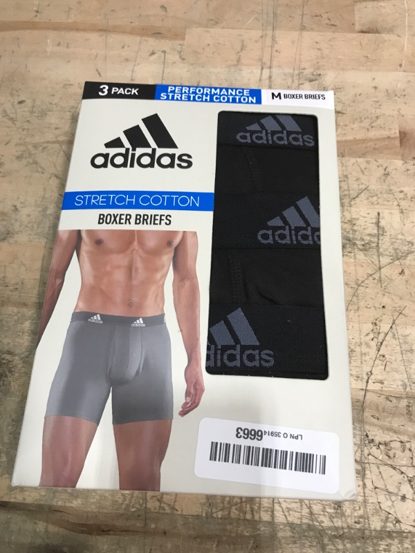 Photo 1 of adidas Microfiber, Performance Boxer Briefs Underwear Pack for Men, Black/Light Onix Grey/P, Medium