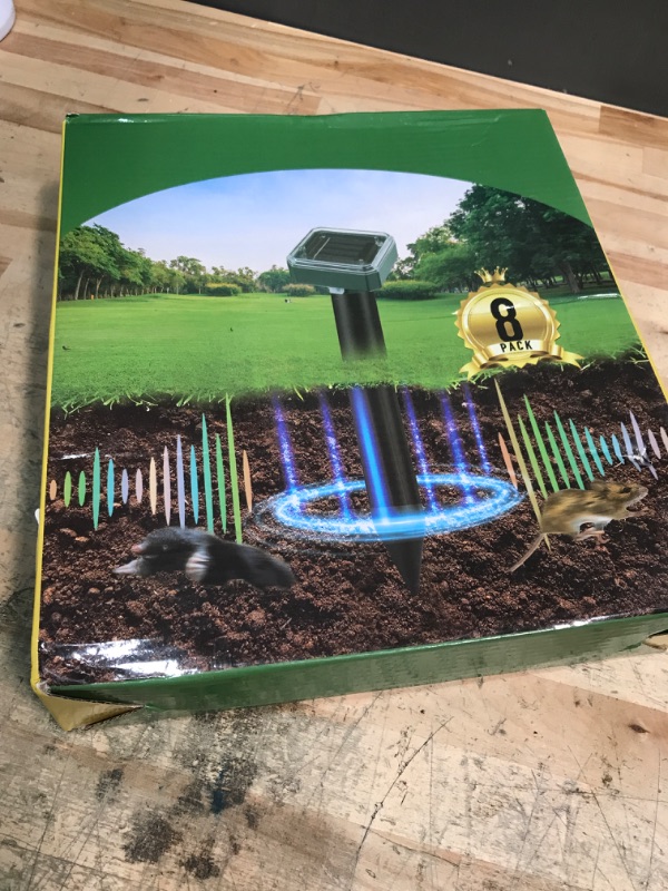 Photo 1 of Mole Repellent for Lawns 8 Pack, Solar Powered Gopher Repellent Ultrasonic, Outdoor Waterproof Vole Vibration Stakes,Sonic Mole Deterrent Yard for Rodent,Groundhog,Snake,Chipmunk
