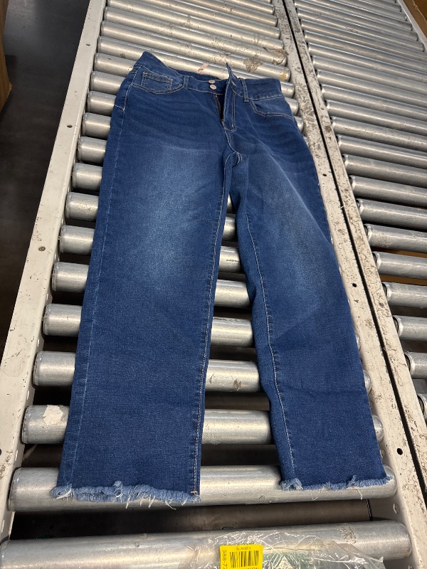 Photo 1 of (DAMGED/CUT BOTTOMS) Size 8
Women's High Waisted Wide Leg Pants Jeans Stretch Bootcut 70s Clothes Women's Baggy Denim Jean Pants Color Deep Blue Medium Size 8
