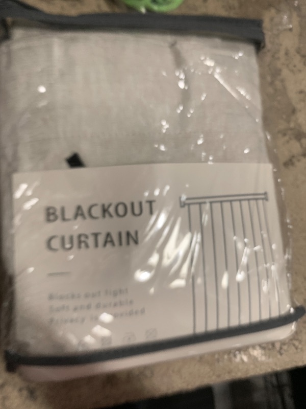 Photo 1 of 100% Blackout Shield Linen Blackout Curtains for Bedroom 96 Inches Long, Back Tab/Rod Pocket Living Room Drapes, Thermal Insulated Blackout Curtains 2 Panels Set, 50" W x 96" L,Cream