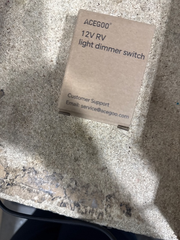 Photo 1 of acegoo 12V Dimmer Switch, Push Button Red Ring Light High Side PWM RV Dimmer Switch for Motorhome Camper Van Boat Truck Cars Lighting & Led Strip Light, DC12-24V 6A Full Aluminum (Sliver)