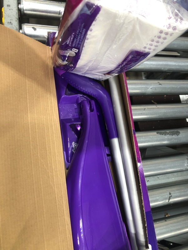 Photo 1 of ***SEE NOTES*** 
Swiffer WetJet Hardwood and Floor Spray Mop Cleaner Starter Kit, Includes: 1 Power Mop, 10 Pads, Cleaning Solution, Batteries