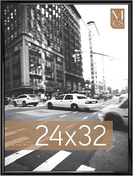 Photo 1 of  24x32 Poster Frame Black High-Gloss, Vertical & Horizontal Wall Hanging Large Picture Frame for Photos, Posters & Art Prints (1-Pack)