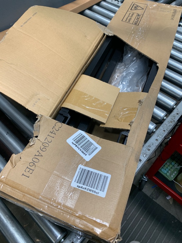 Photo 1 of Amazon Basics Metal Bed Frame, 9-Leg Base for Box Spring and Mattress, King, Tool-Free Easy Assembly, Black