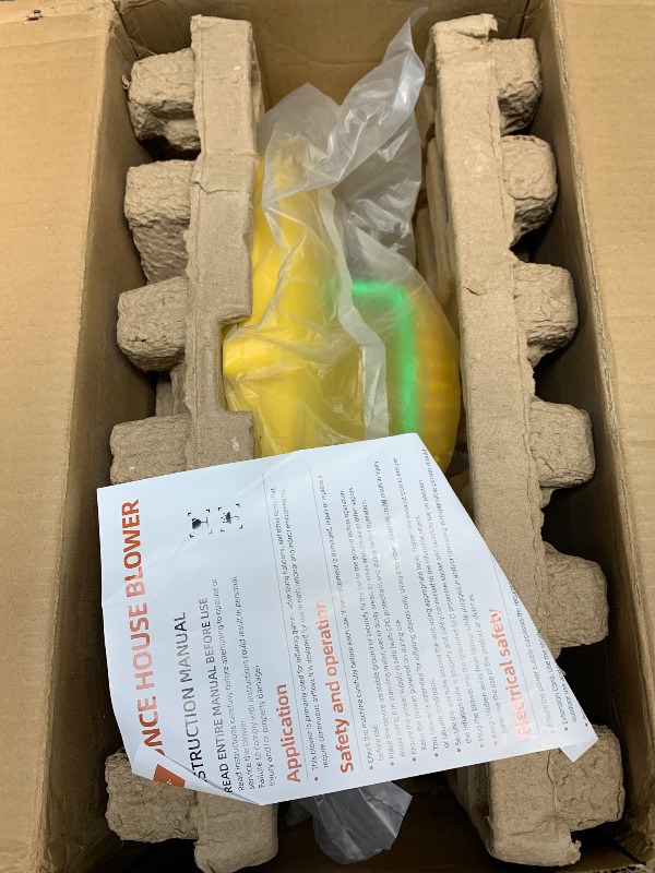 Photo 1 of (PARTS/SCRAP) (NOT A FUNCTIONAL UNIT) GONFLABLE 750W Bounce House Blower, Powerful Air Blower for Inflatable, Portable Inflatable Bubble House Blower Pump Fan for Inflatable Bouncy Castle, Jumper, Water Slide, Blower Corded(750 Watt 1HP)