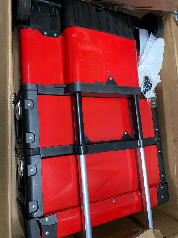 Photo 1 of ***PARTS ONLY***BIG RED TRJF-C305ABD Torin Garage Workshop Organizer: Portable Steel and Plastic Stackable Rolling Upright Trolley Tool Box with 3 Drawers, 20.5" L x 12.6" W x 28.4"