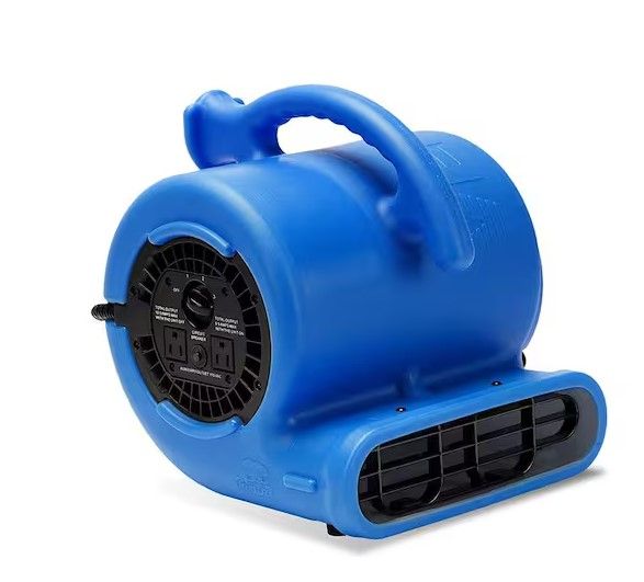 Photo 1 of 1/4 HP Air Mover Blower Fan for Water Damage Restoration Carpet Dryer Floor Home and Plumbing Use in Blue

