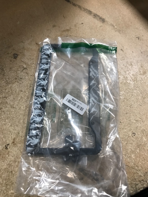Photo 1 of ***MISSING HARDWARE***

Smooffly Funny Sasquatch Matte Black License Plate Frame, Heavy Duty Stainless Steel Auto Car Tag Frame with 2 Holes & Screws 12.2 x 6.3 in