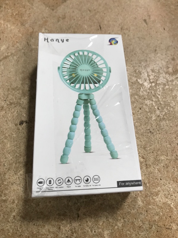 Photo 1 of ($17 VALUE) Keweis Mini Handheld Octopus Fan - Baby Fan with Flexible Tripod for Stroller, Car Seat, Student Bed, Bike, Desk or Outdoor - USB Rechargeable