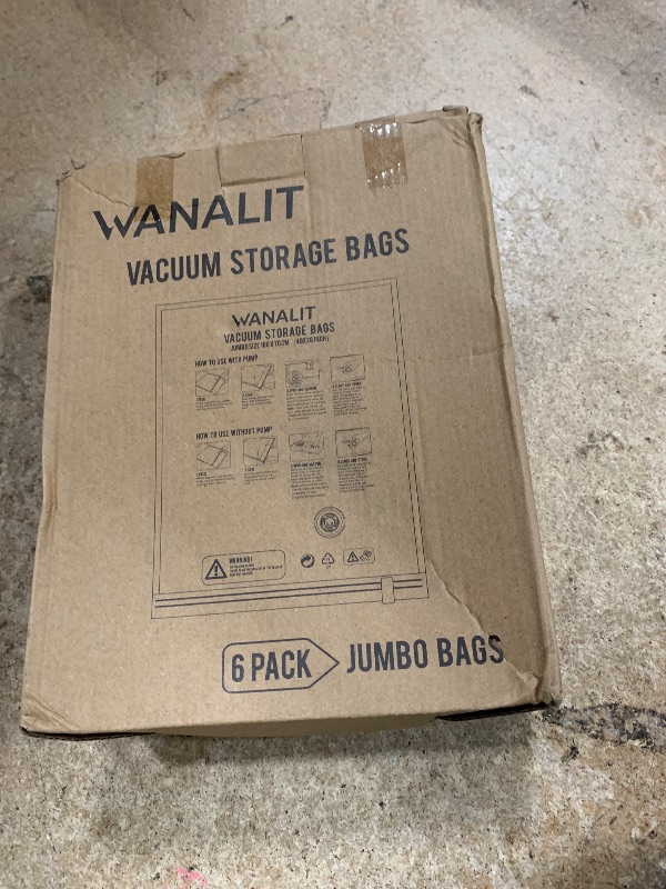 Photo 1 of 6 Pack Jumbo Vacuum Storage Bags (40"x28"), Reusable Vacuum Sealer Compression Space Saver Bag for Clothes, Mattress, Blanket, Duvets, Pillows, Comforters, Quilt, Travel (Pump Not Included)