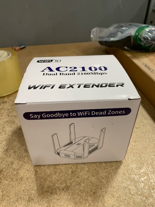 Photo 1 of 2025 AC2100 WiFi Extender - WiFi Extender Signal Booster with Gigabit Ethernet Port, WiFi Booster Dual-Band(5.8G&2.4G) Coverage to 12888 sp.ft, Faster Speed, Compatible with Multiple Devices
