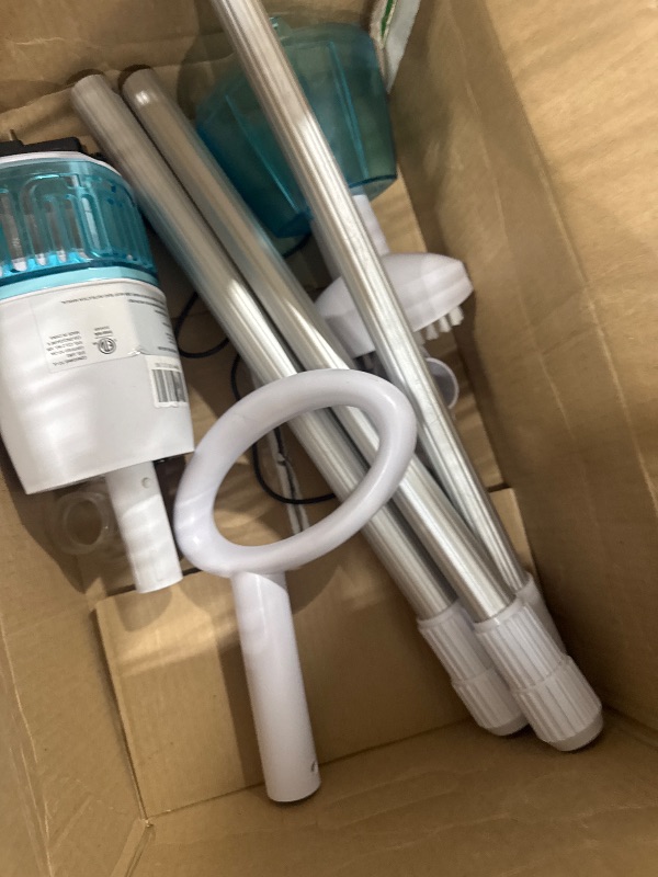 Photo 1 of (2024 Update) WYBOT Cordless Pool Vacuum with Two Vacuum Heads, Telescopic Pole, Handheld Rechargeable Pool Cleaner for Deep Cleaning with Powerful Suction, Ideal for Above Ground Pools/Spas/Hot Tubs