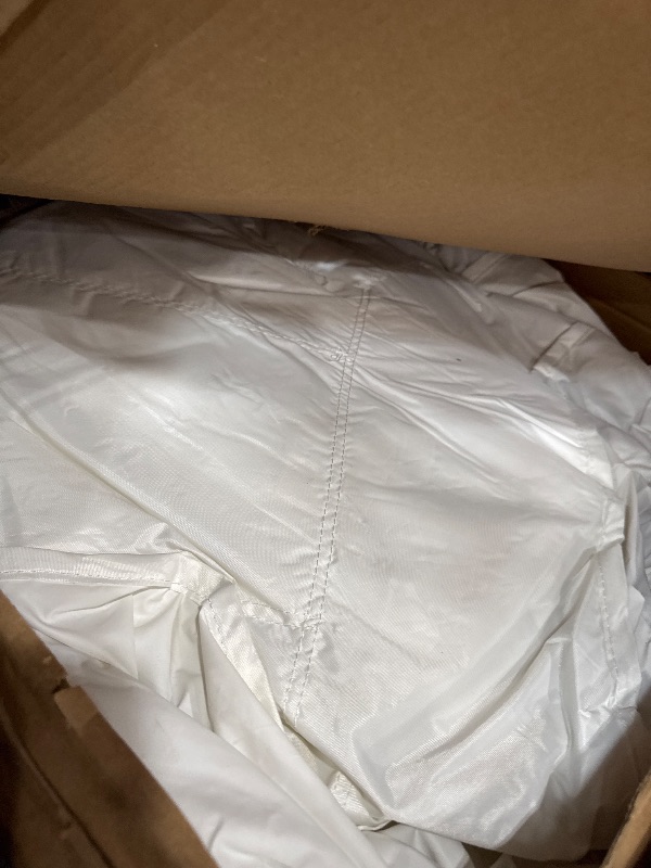 Photo 1 of *UNABLE TO FULLY TEST//MISSING PIECES* Milazul Inflatable White Bounce House Professional Jumping Bouncy Castle Bouncer for Wedding Party with Carrying Bag Repair kit (Premium 840D Oxford Cloth 13 * 8.2 * 8.2 ft)
