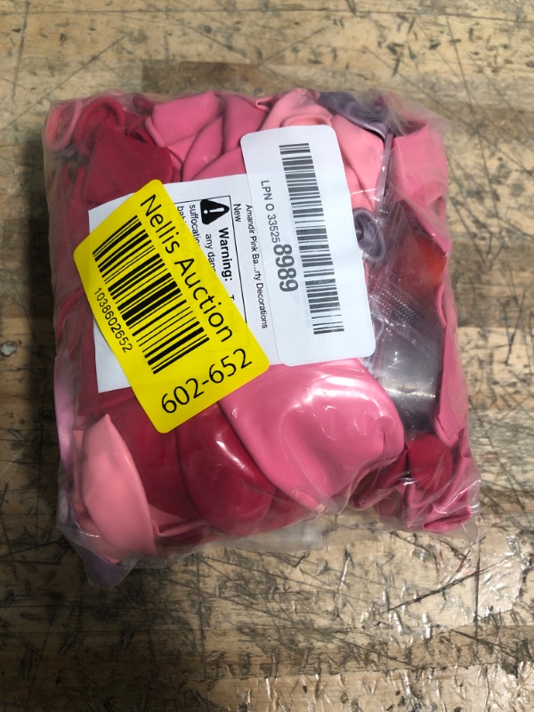 Photo 1 of Amandir 153pcs Pink Balloon Garland Arch Kit, Different Sizes 18 12 10 5 inch Hot Pink Latex Metallic Confetti Pink Balloons for Birthday Princess Wedding Baby Shower Party Decorations