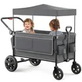 Photo 1 of ***MISSING THE CANOPY**SACVON All-Terrain Stroller Wagon for Toddlers with Canopy, Parent Organizer, Adjustable Handlebar, 2 Cup Holders