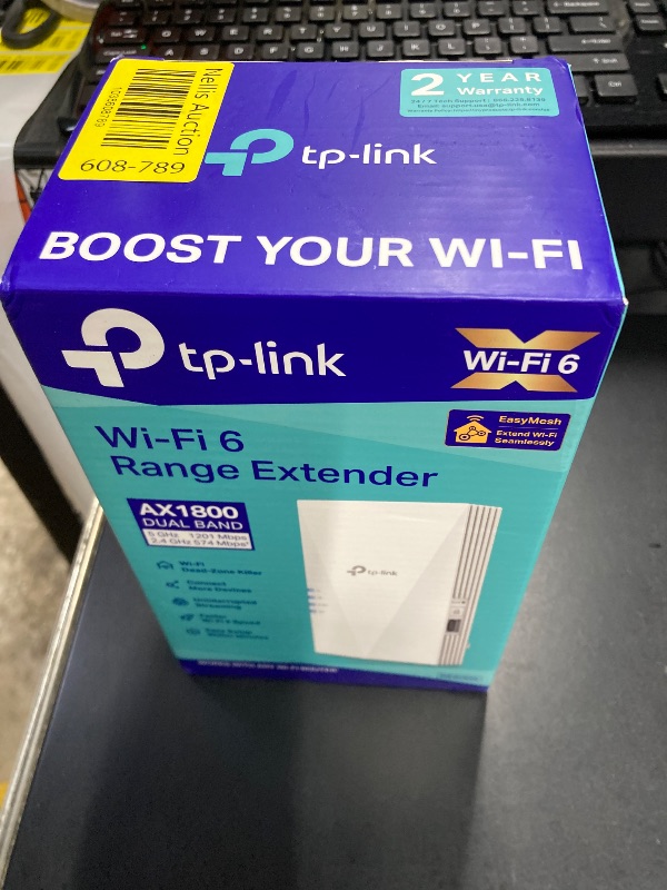 Photo 1 of  Wi-Fi 6 Range Extender AX1800 DUAL BAND  ***(ORIGINAL STOCK PHOTO NOT AVAILABLE)***