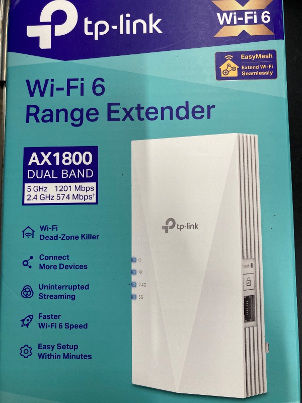 Photo 1 of  Wi-Fi 6 Range Extender AX1800 DUAL BAND  ***(ORIGINAL STOCK PHOTO NOT AVAILABLE)***