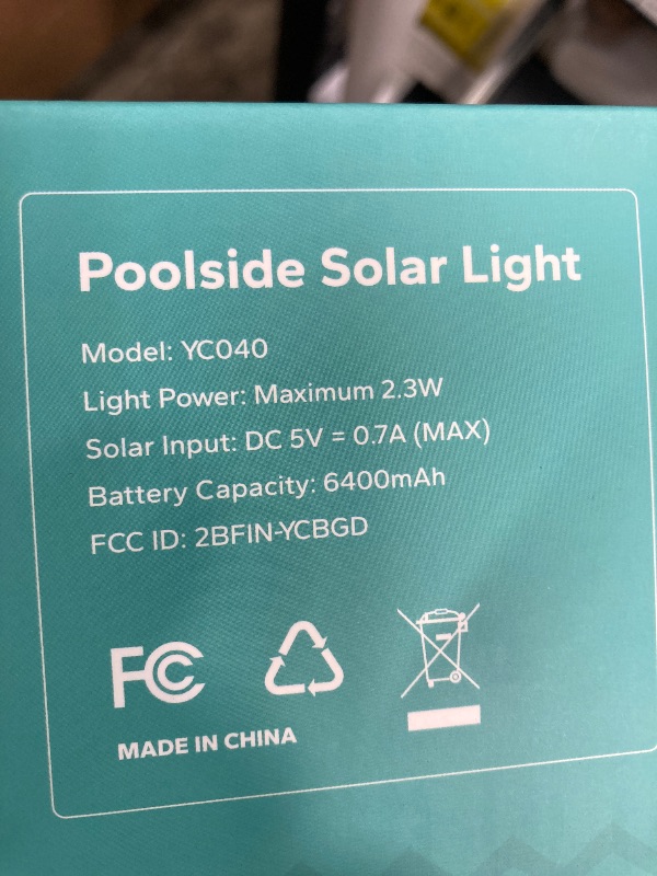 View 2 of POOLHACKER Solar Pool Lights Only for Steel Wall Above Ground Pool?Original?, 10-Color 4-Mode LED Pool Lights, Underwater Swimming Pool Lighting with Timer Off, Remote, 1 Pack