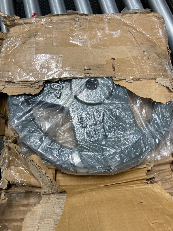 Photo 1 of 1 Single Weight, Cast Iron Plate Weight Plate for Strength Training and Weightlifting  ***(BOX RIPPED/TORN, ORIGINAL STOCK PHOTO NOT AVAILABLE)***