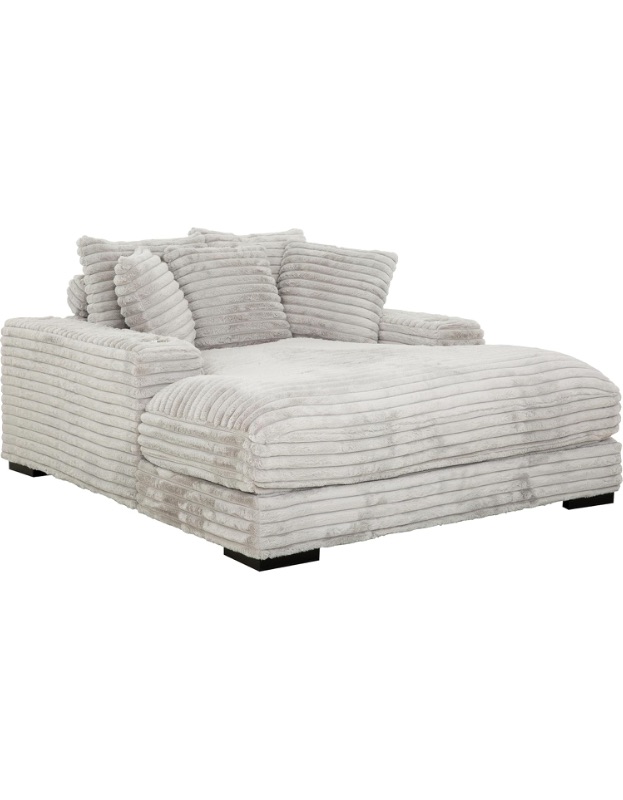 Photo 1 of ***Is dirty***
***Missing legs***
Primo International Cocoon Grey Oversized Chaise Lounger – Ultra-Soft Faux Fur Corduroy, Built-in USB Ports & Cup Holders, Spacious & Cozy Design for Ultimate Relaxation