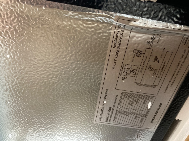 Photo 1 of ***PARTS ONLY***Simzlife 130 Can Beverage Refrigerator and Cooler with Glass Door for Home, 17.3 in D, 31.3 in H, Silver
