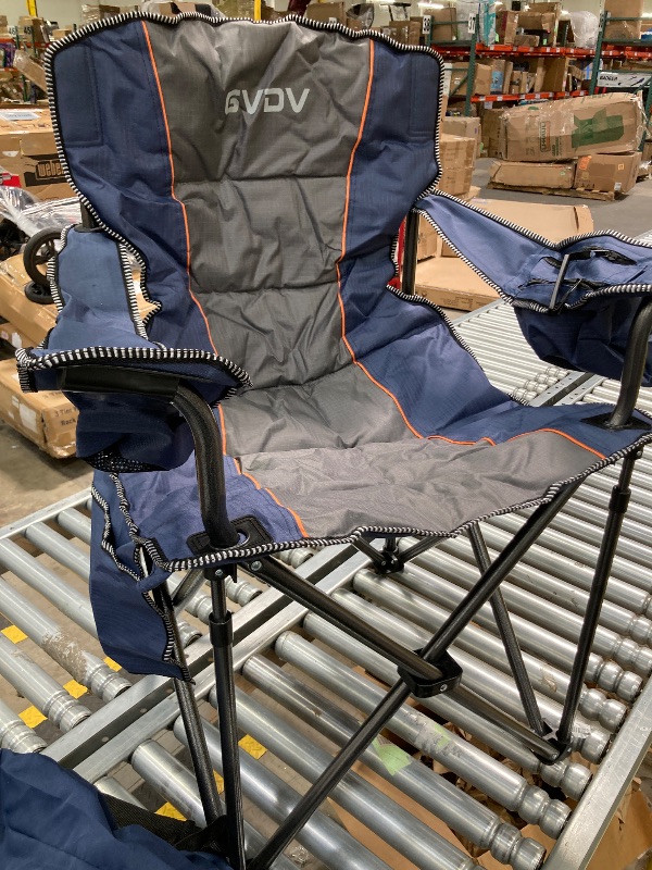 Photo 1 of ALPS Mountaineering King Kong Camping Chairs for Adults with Mesh Cup Holders and Pockets, Built Durable and Reliable with Compact Foldable Steel Frame, Blue ***(OPEN BOX, BOX RIPPED/TORN)***